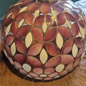 Vintage Shell Mauve And Cream Lamp Shade
